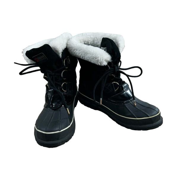 Alpine Design Black Leather Duck Boots Women’s Sz 9 Winter 7068-BLK Aspen Fur - Picture 8 of 12